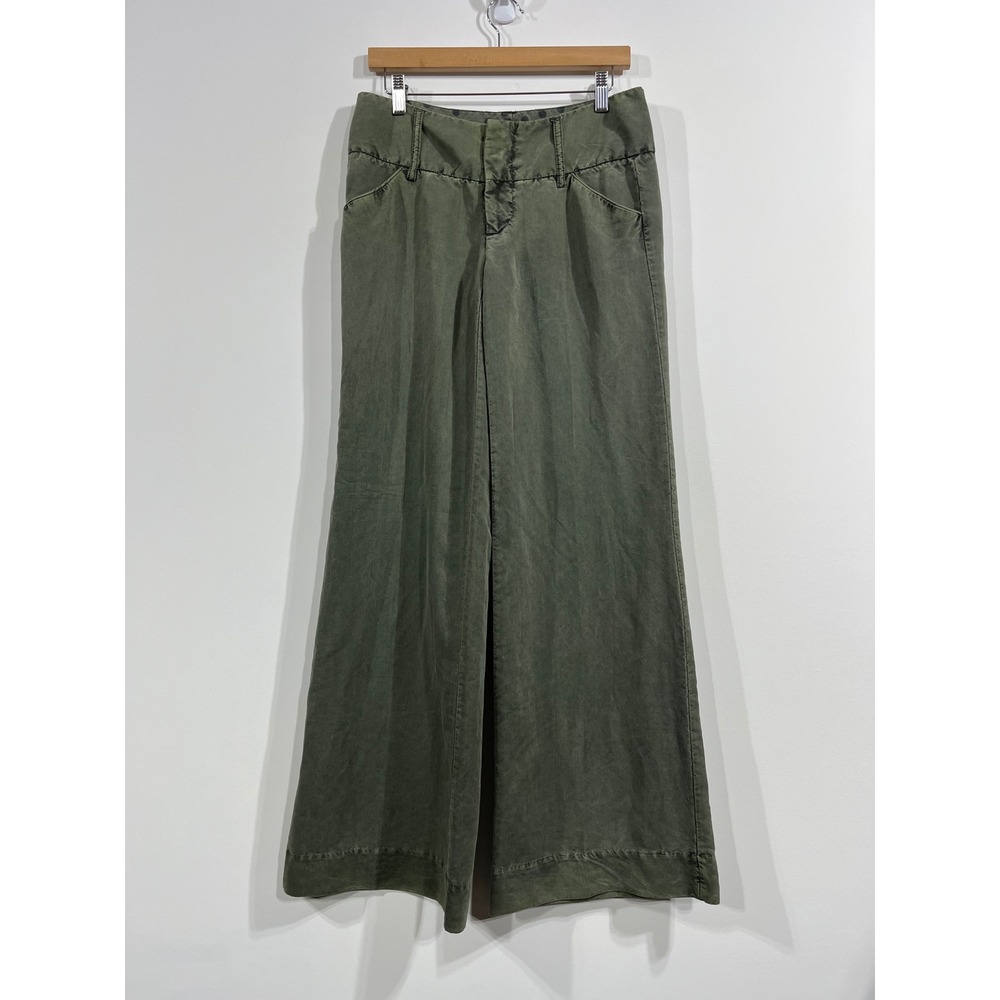 VTG Fillmore Y2K Wide Leg Flare Silk Blend Pants Womens 4 Utility Baggy Festival